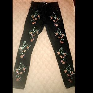 BLACK TOP SHOP SKINNY FLORAL SIZE 0/00